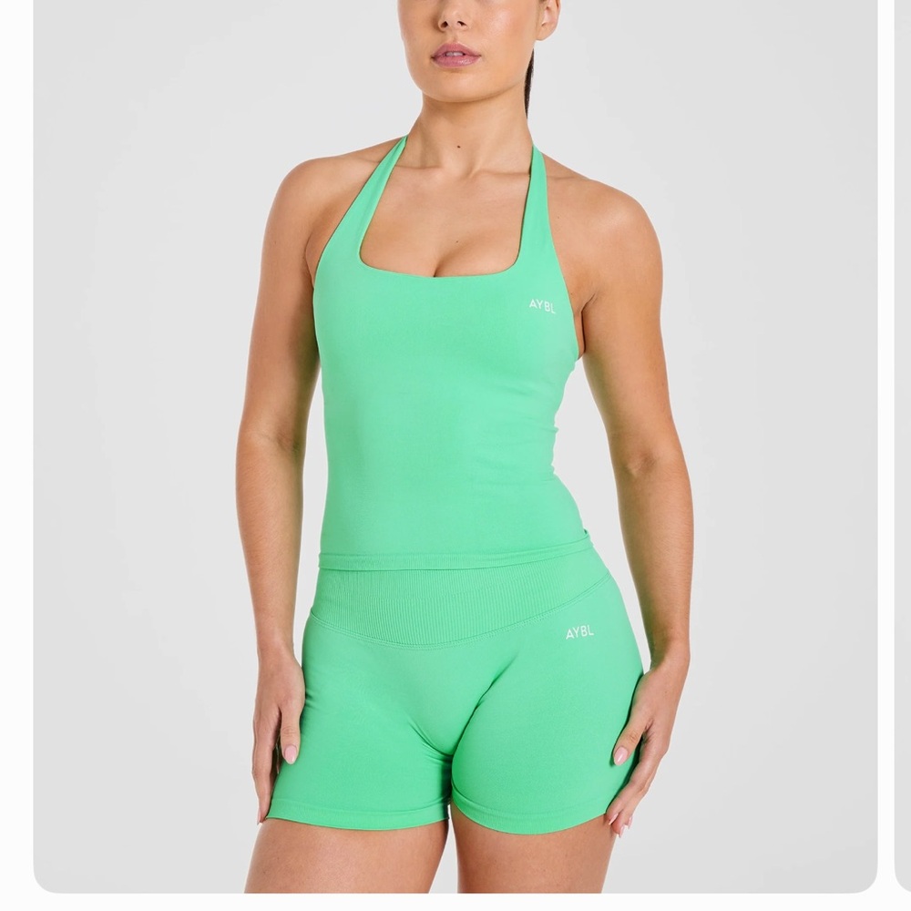 AYBL Vibrant Green Halterneck Active Set